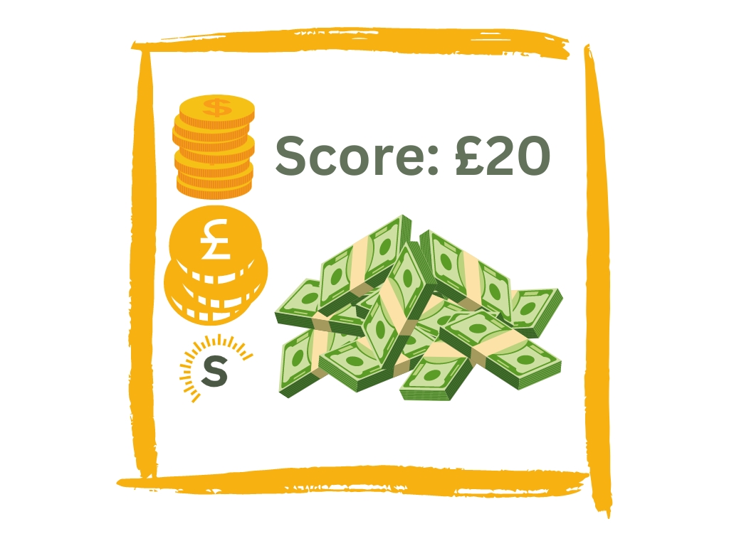 how much is a score in money